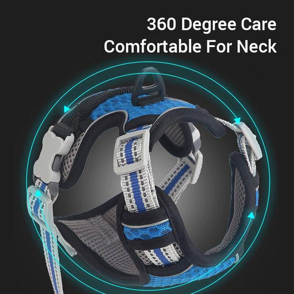 Breathable Mesh Dog Harness Reflective Pet Vest Harnesses with Leash