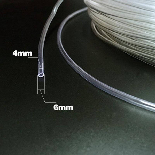 Aquarium 1-10m Oxygen Pump Hose, 4x6mm Pump Tube Transparent / Black Color