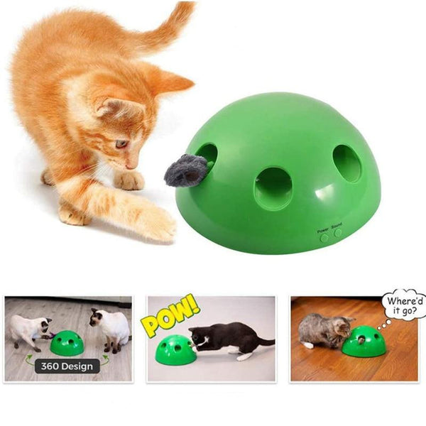 Creative Electric Toy Peek a Boo Mouse Game for Cats