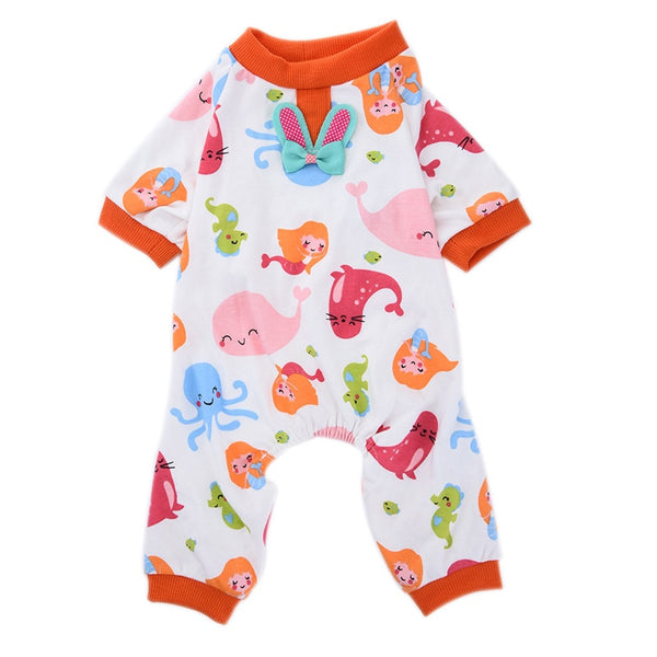 Pet Pajama Style Jumpsuit For Small Dogs