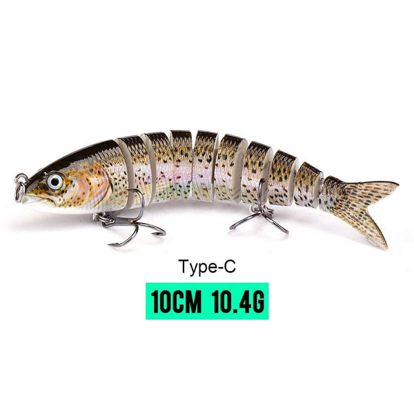 10/14cm Sinking Wobblers Fishing Lures Jointed Crankbait
