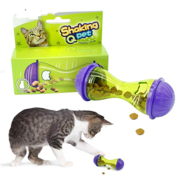 2 in 1 Interactive Cat Toy, Puzzle Feeder, Training Food Dispenser
