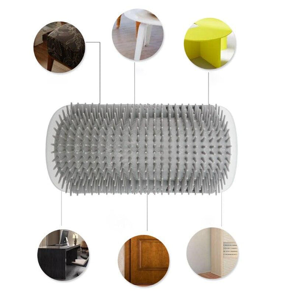 Cat Self Groomer Wall Brush Corner Massage Brush Comb Pads