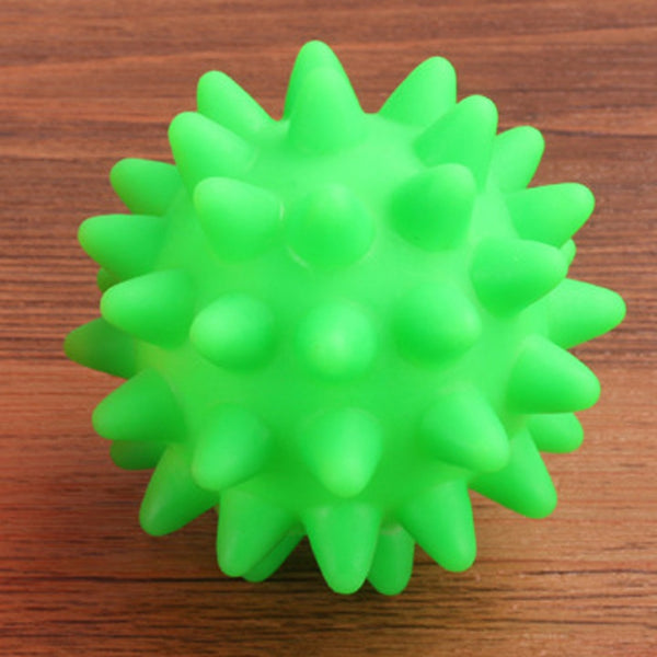 Rubber Spikey Ball Toy Biting Chewing Toys for Dogs, Cats - 3 Piece Set
