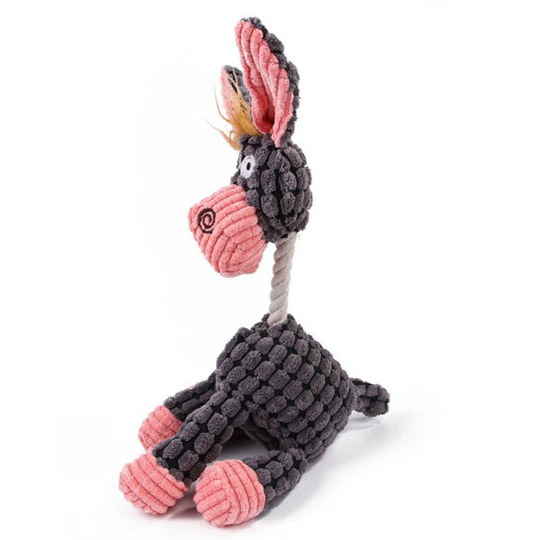 Knotted Donkey Plush Toy for Dogs