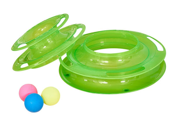 Interactive Training Ball Track Tower Puzzle Toy for Cats