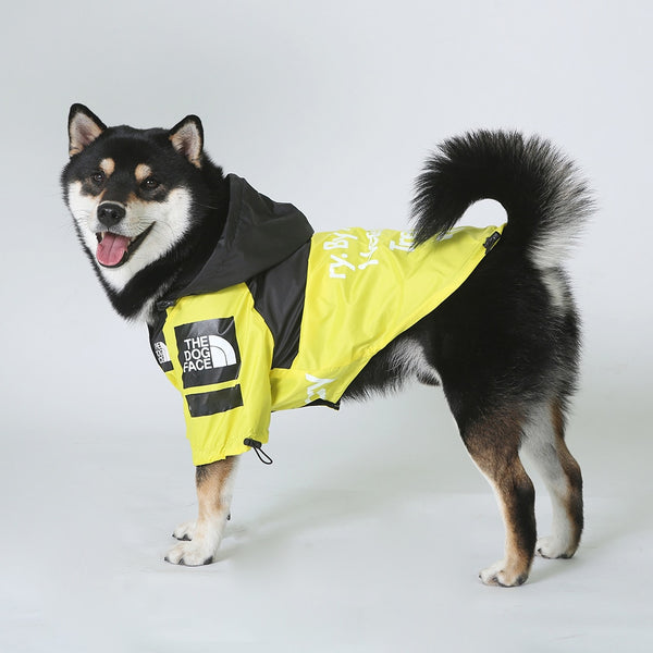 Dog Raincoat Jacket Windproof, Waterproof Clothing with Reflective Stripes
