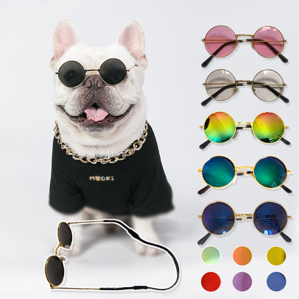 Oval Sunglasses For Dogs Pet Photo Prop Accessories Glasses