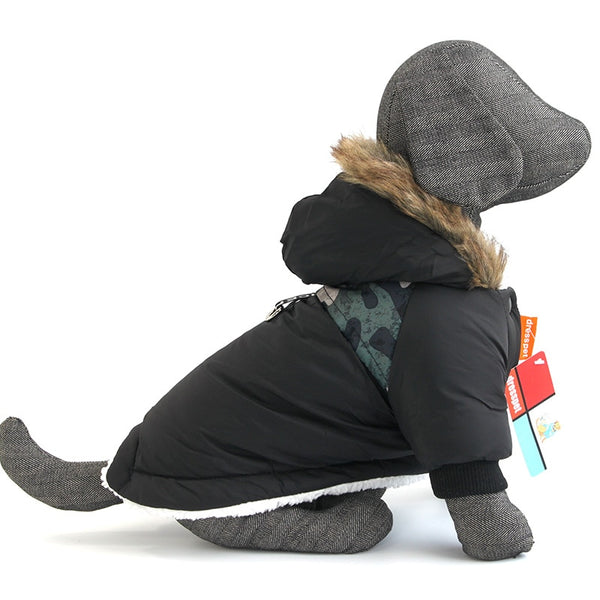 Hooded Warm Winter Jacket for Dogs - Multicolor