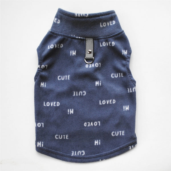 Dog Clothes Winter Autumn Warm Fleece Vest T-Shirt