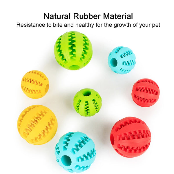 Rubber Treat Ball Toys for Dog, Puppy Tooth Cleaning Snack Ball