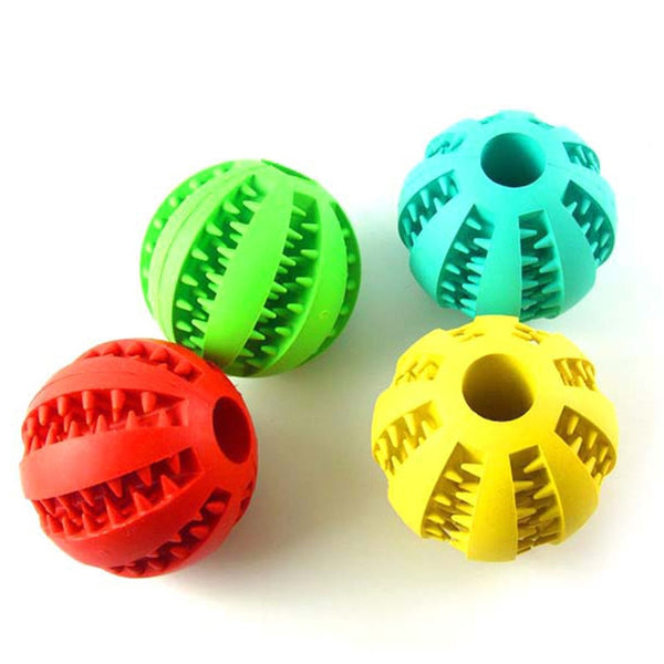 Rubber Treat Ball Toys for Dog, Puppy Tooth Cleaning Snack Ball