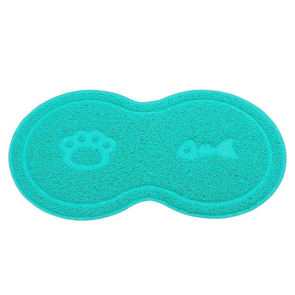Food & Water Bowl Placemat for Pet Feeding - Light Blue Color