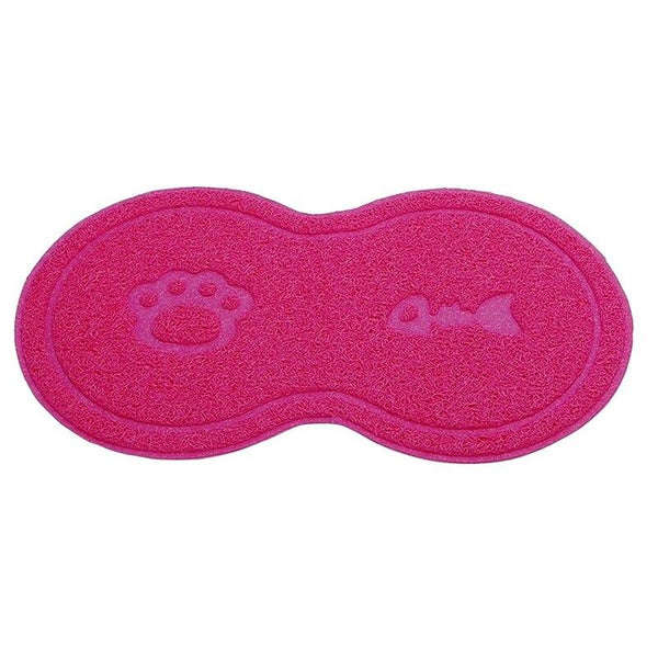 Food & Water Bowl Placemat for Pet Feeding - Rose Color