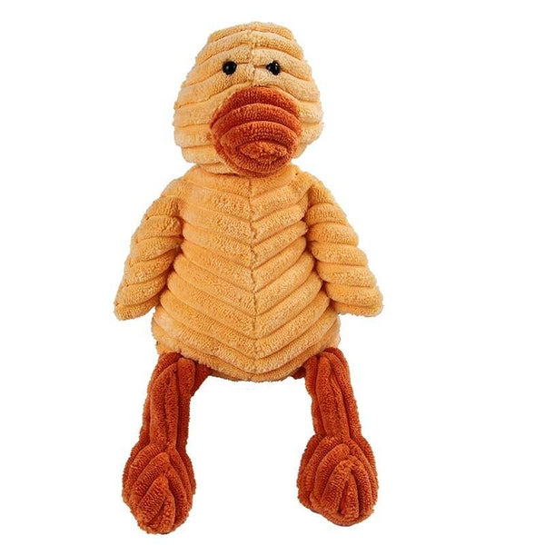 Animal Shape Plush Chew Toys for Dogs - Duck