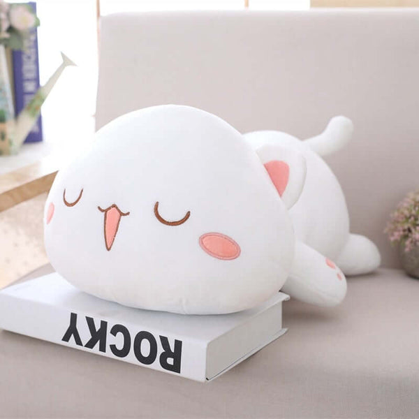 Anime Style Lying Plush Cat Stuffed Animal Cute Kitten