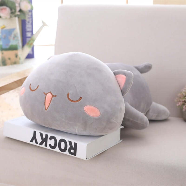 Anime Style Lying Plush Cat Stuffed Animal Cute Kitten