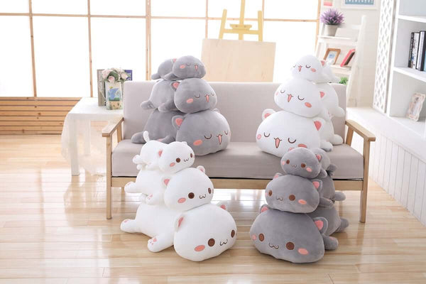 Anime Style Lying Plush Cat Stuffed Animal Cute Kitten