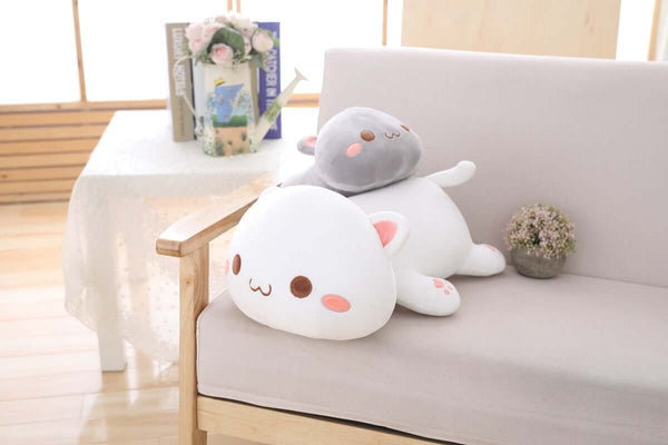Anime Style Lying Plush Cat Stuffed Animal Cute Kitten