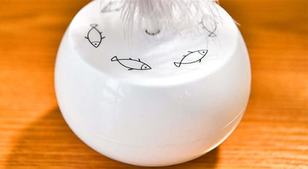 Automatic Feather Teaser Toy for Cats Interactive Rotating Ball