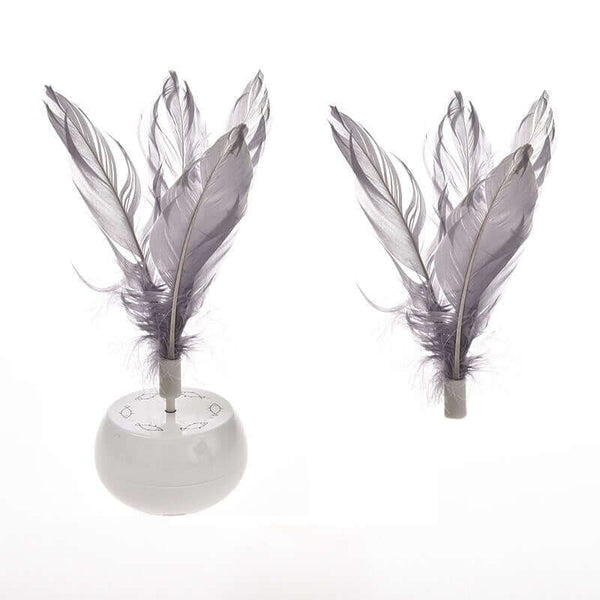 Automatic Feather Teaser Toy for Cats Interactive Rotating Ball