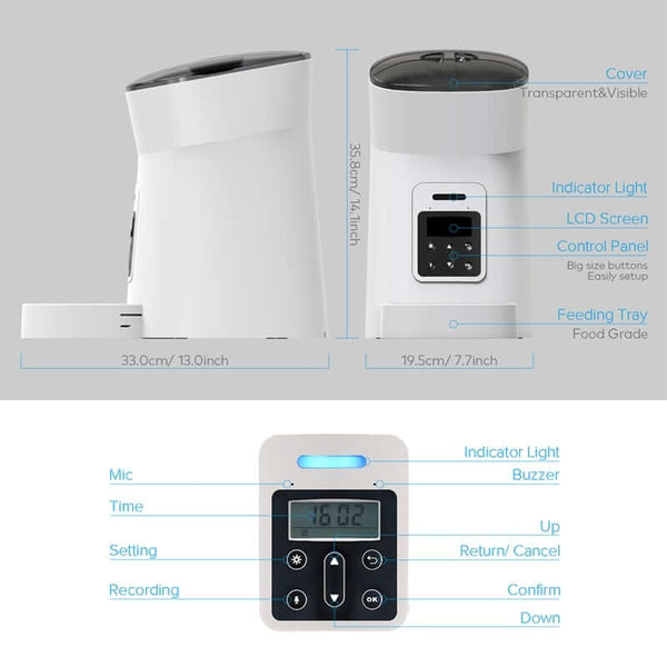 Automatic Smart Pet Feeder Food Dispenser Machine For Cats and Dogs