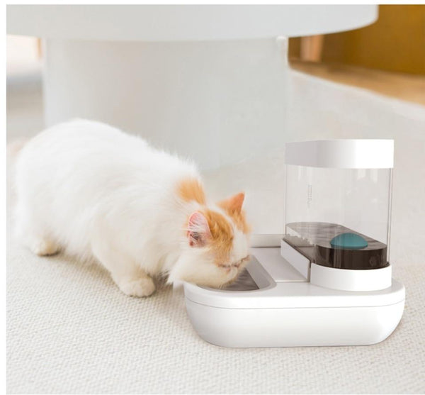 Pets Automatic Drinking Fountain 1.5L Capacity with Food Bowl