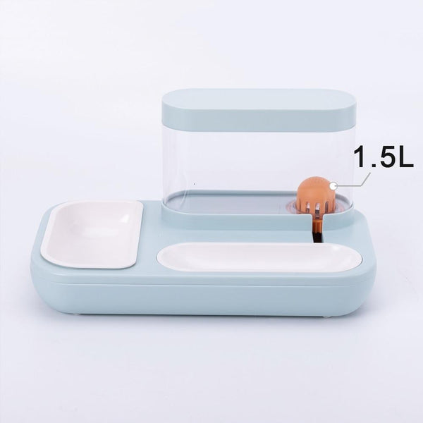 Pets Automatic Drinking Fountain 1.5L Capacity with Food Bowl