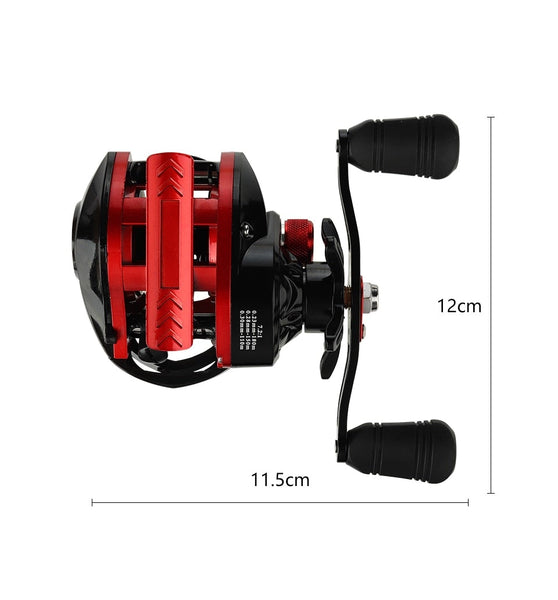 Left/Right Hand Baitcasting Fishing Reel 7.2:1 With Magnetic Brake