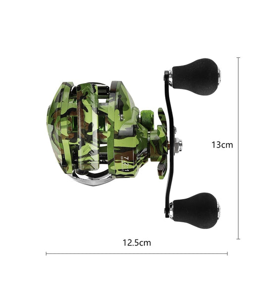 Left/Right Hand Baitcasting Fishing Reel 7.2:1 With Magnetic Brake
