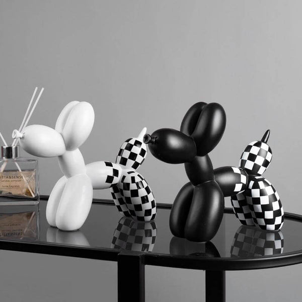 Balloon Poodle Dog Figurine Resin Home Decoration Statue