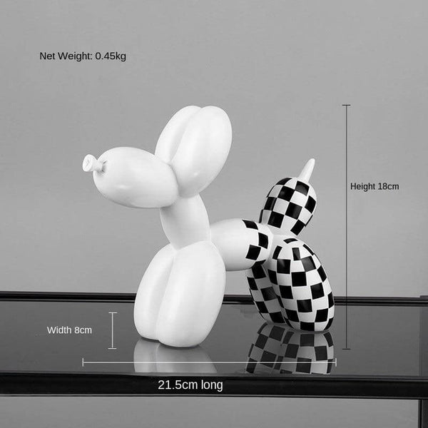 Balloon Poodle Dog Figurine Resin Home Decoration Statue