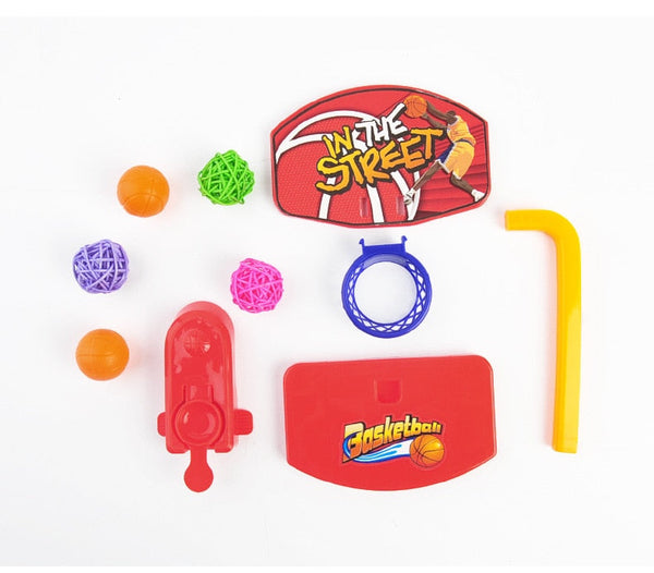 Set Of Bird Training Toy Set Interactive Pet Parrot Equipment Basketball Skateboard