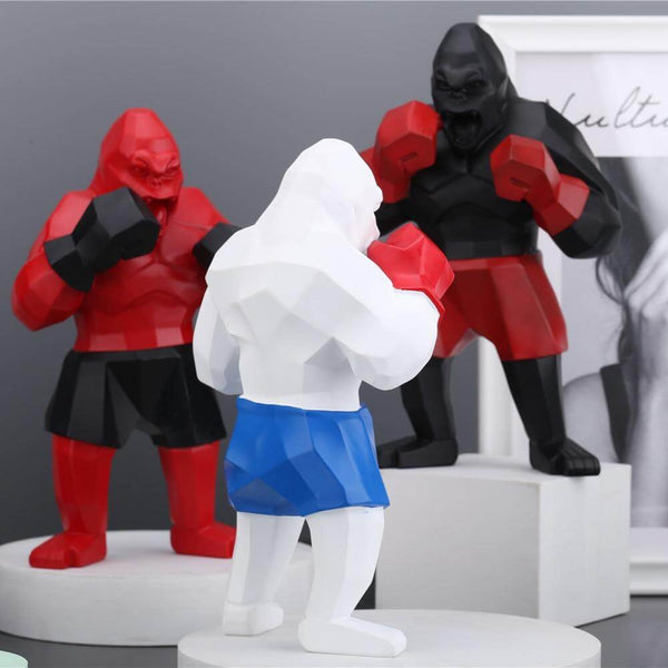 Boxer Gorilla Figurine Resin Home Decoration Statue