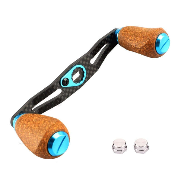 Carbon Fiber Fishing Reel Handle with Cork Knob For Baitcasting Reels