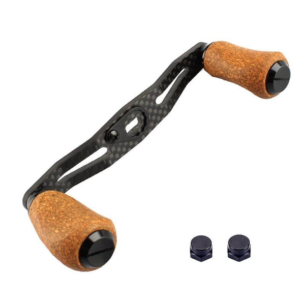 Carbon Fiber Fishing Reel Handle with Cork Knob For Baitcasting Reels