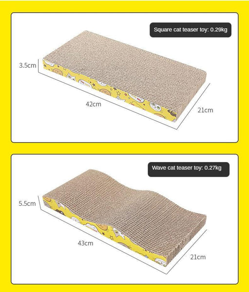 Cat Scratcher Board Cardboard with Cartoon Decoration Various Shapes