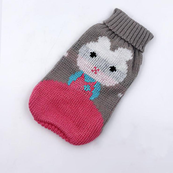 Winter Cartoon Clothes Warm Knitted Christmas Sweater Style For Small Dogs, Cats