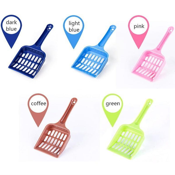 Cat Litter Shovel Cleaning Tool Plastic Scoop Toilet Cleaner Supplies - Color Options