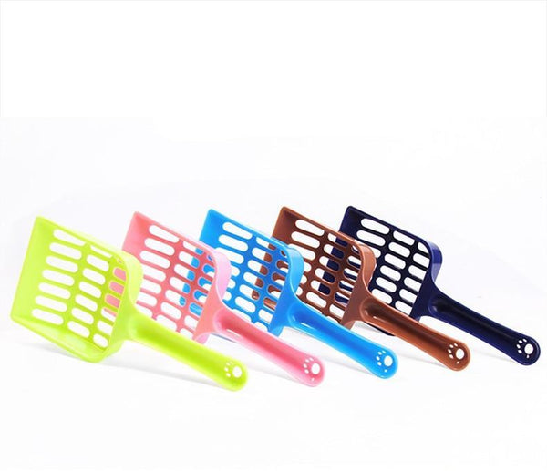Cat Litter Shovel Cleaning Tool Plastic Scoop Toilet Cleaner Supplies - Multicolor