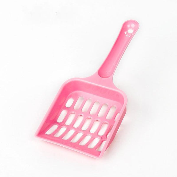 Cat Litter Shovel Cleaning Tool Plastic Scoop Toilet Cleaner Supplies - Pink Color