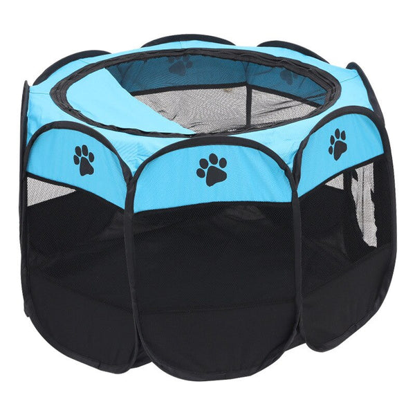 Blue and Black Cat Nursing Tent