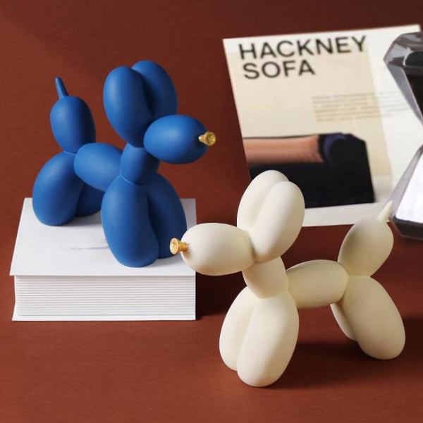 Colorful Balloon Poodle Dog Statue Home Decor Figurine