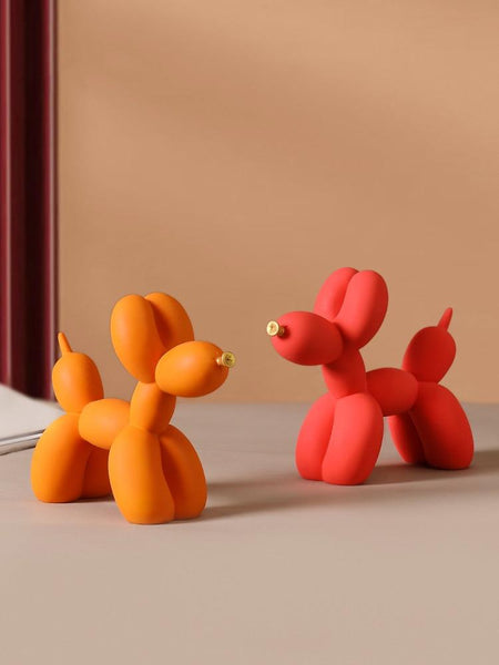 Colorful Balloon Poodle Dog Statue Home Decor Figurine