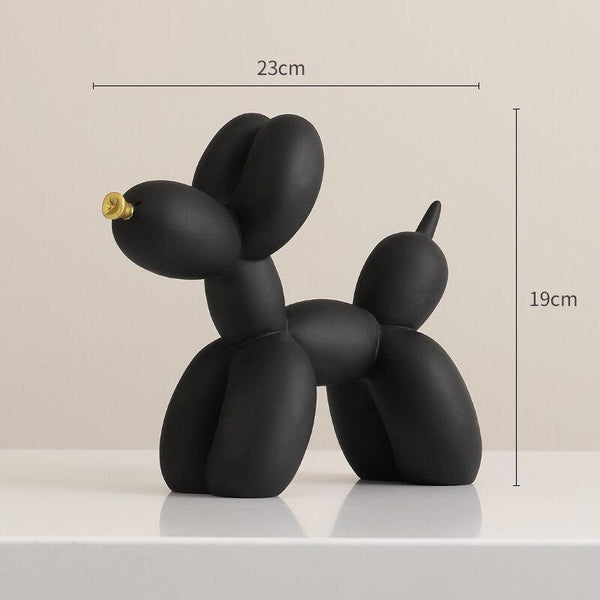 Balloon Poodle Figurine - Black Color