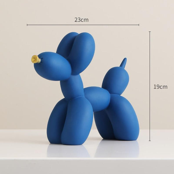 Balloon Poodle Figurine - Blue Color