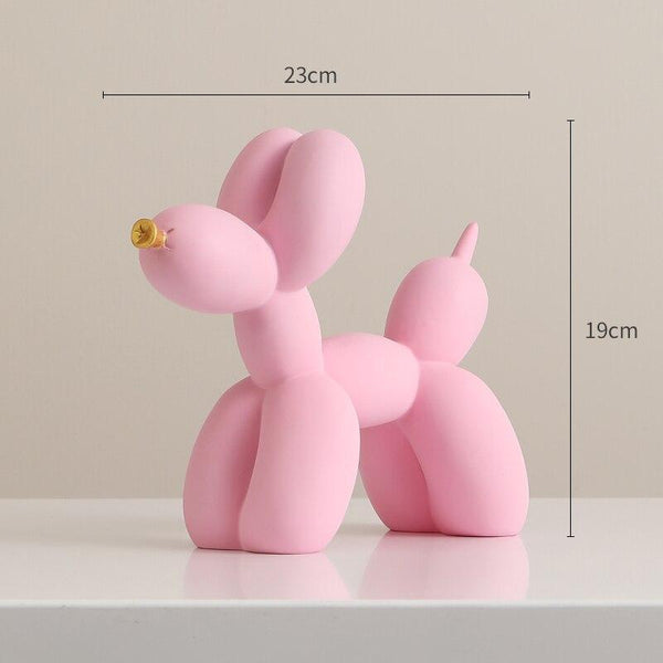 Balloon Poodle Figurine - Pink Color