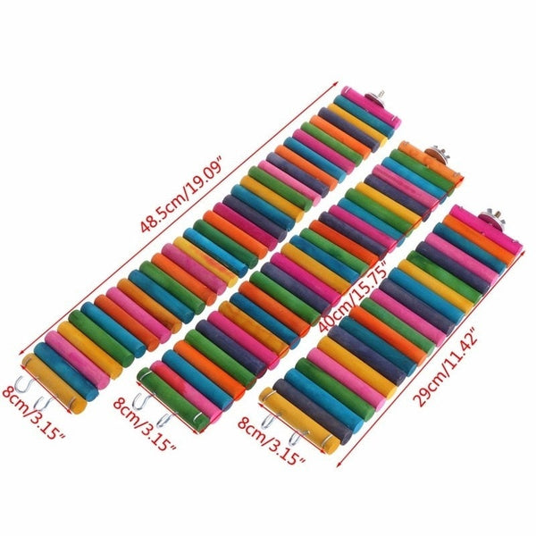 Colorful Brige Exercise Ladder for Birds Parrot Hamsters Climbing Toys