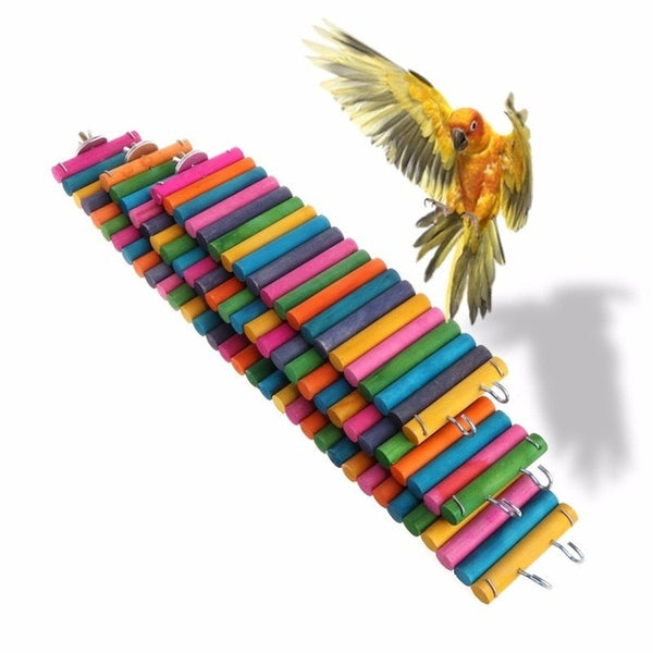 Colorful Brige Exercise Ladder for Birds Parrot Hamsters Climbing Toys