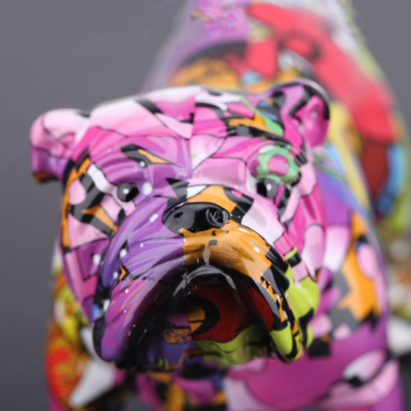 Colorful Bulldog Figurine